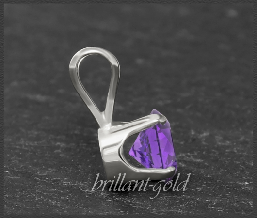 Anhänger 585 Gold Amethyst violett 4,5,6,7mm